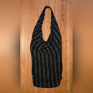 Melodia Designs Faux Assuit Print Cowl Neck Halter Dress Black & Silver Size S/M